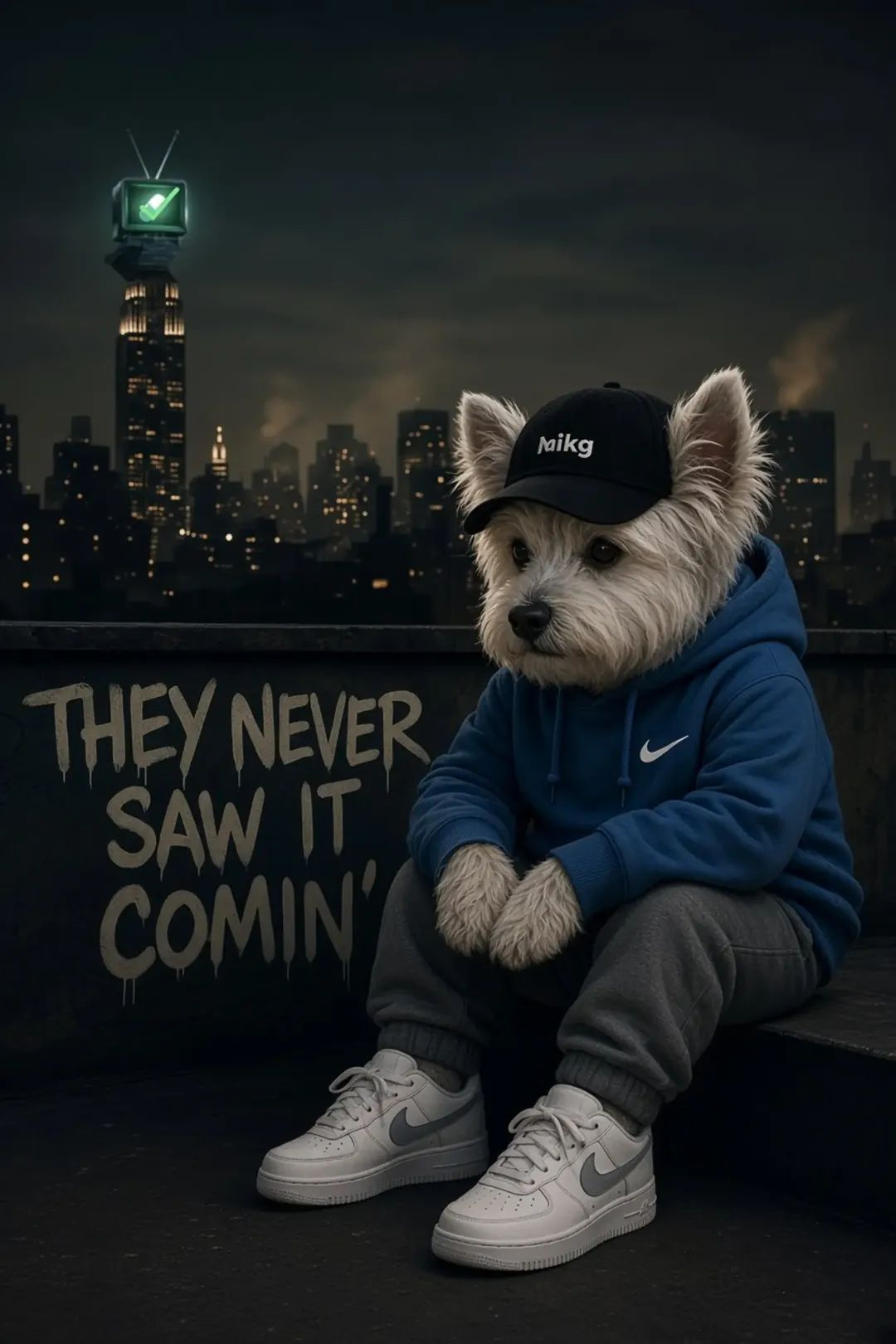 NIKE DOG on the rooftop — they never saw it comin'