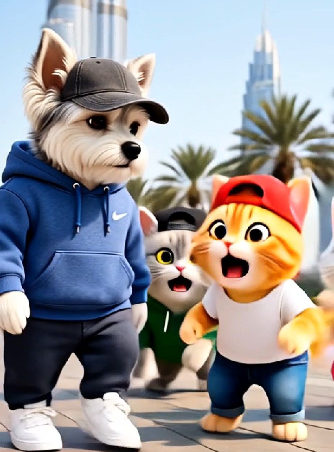NIKE DOG and friends out in Dubai